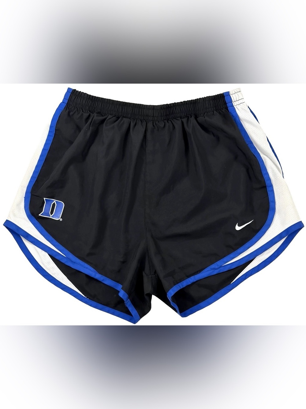Nike Duke Blue Devils Tempo Running Shorts Womens S Black Royal Blue DriFIT NCAA